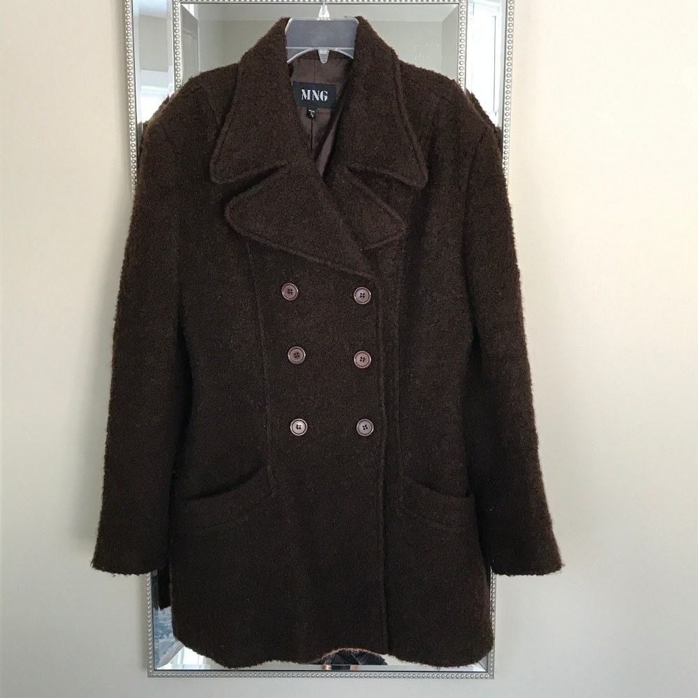 Mango Mng Boucl Button Front Coat & Coordinating … - image 1